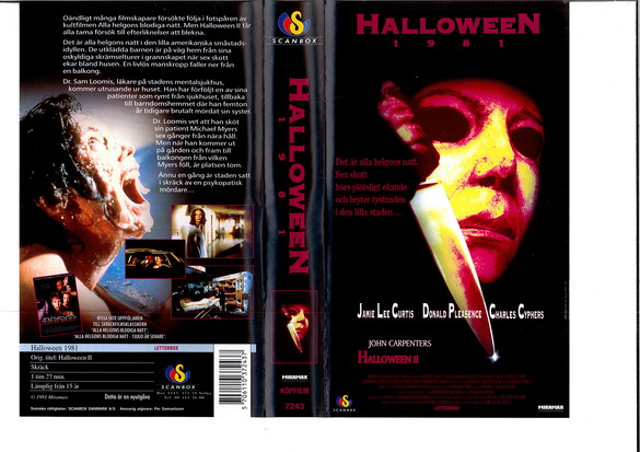 HALLOWEEN 2 - 1981 (VHS) ny